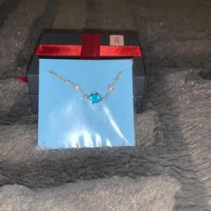 New Blue Gem, pearl and gold necklace